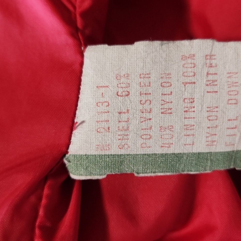 Serac Vintage Down Filled Puffer Ski Jacket Red Size 38 - Picture 9 of 12